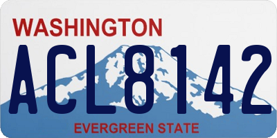 WA license plate ACL8142