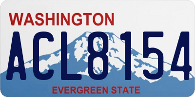 WA license plate ACL8154