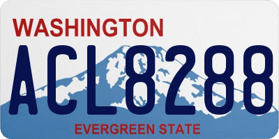 WA license plate ACL8288