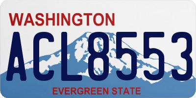 WA license plate ACL8553