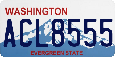WA license plate ACL8555
