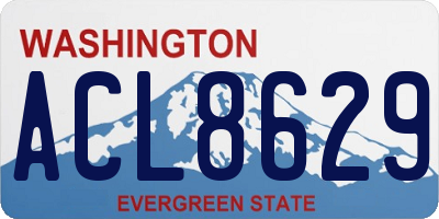 WA license plate ACL8629