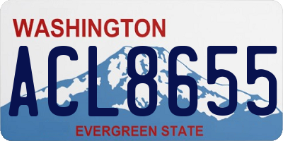 WA license plate ACL8655