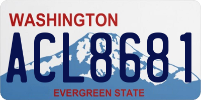 WA license plate ACL8681
