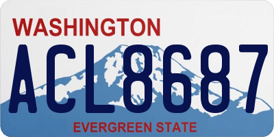 WA license plate ACL8687