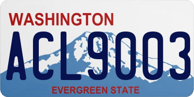 WA license plate ACL9003
