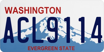 WA license plate ACL9114
