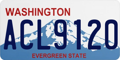 WA license plate ACL9120