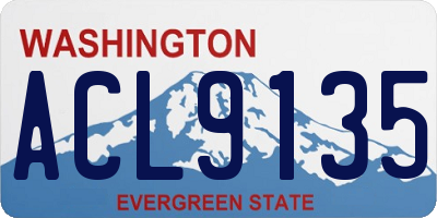 WA license plate ACL9135