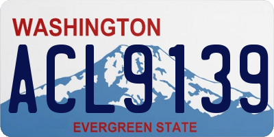 WA license plate ACL9139