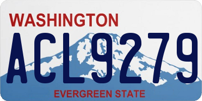 WA license plate ACL9279