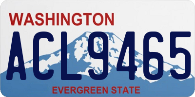 WA license plate ACL9465