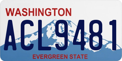 WA license plate ACL9481