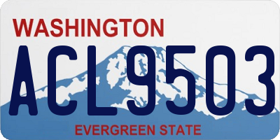 WA license plate ACL9503