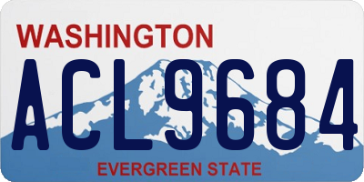 WA license plate ACL9684