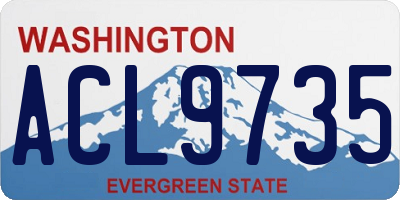WA license plate ACL9735