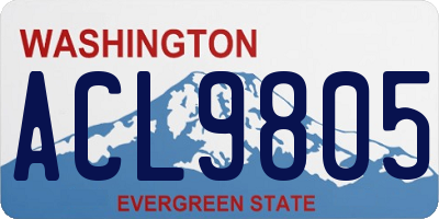 WA license plate ACL9805