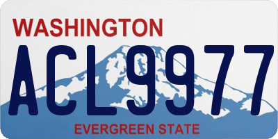 WA license plate ACL9977