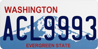 WA license plate ACL9993