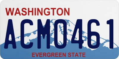 WA license plate ACM0461