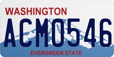 WA license plate ACM0546