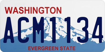 WA license plate ACM1134