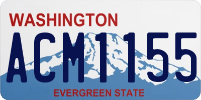 WA license plate ACM1155