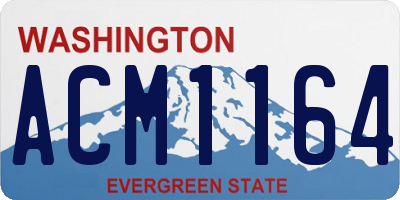 WA license plate ACM1164