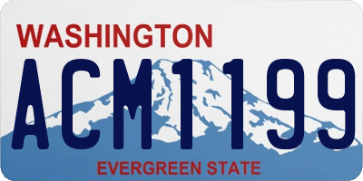 WA license plate ACM1199