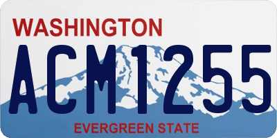 WA license plate ACM1255