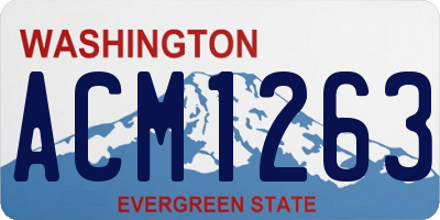 WA license plate ACM1263