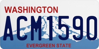 WA license plate ACM1590