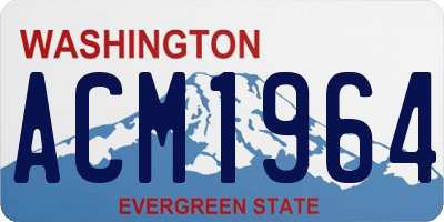 WA license plate ACM1964