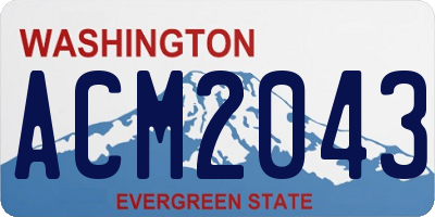 WA license plate ACM2043