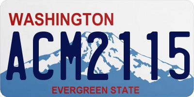 WA license plate ACM2115