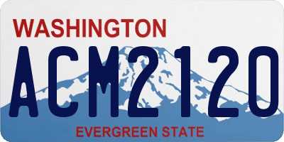 WA license plate ACM2120