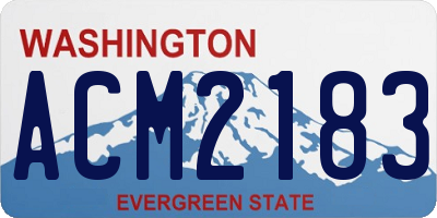 WA license plate ACM2183