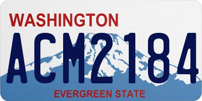 WA license plate ACM2184