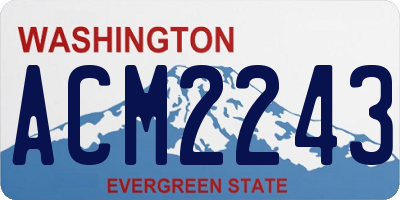 WA license plate ACM2243