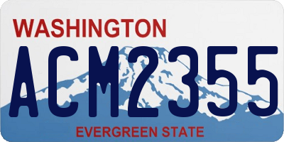 WA license plate ACM2355