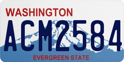 WA license plate ACM2584