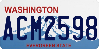 WA license plate ACM2598