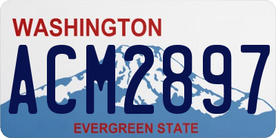 WA license plate ACM2897