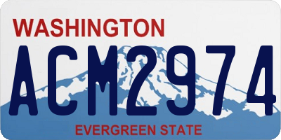 WA license plate ACM2974