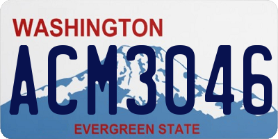 WA license plate ACM3046
