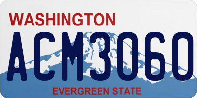 WA license plate ACM3060
