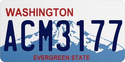 WA license plate ACM3177