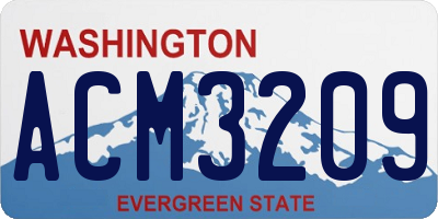 WA license plate ACM3209
