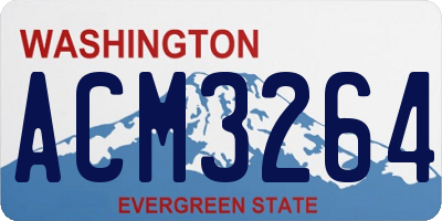 WA license plate ACM3264