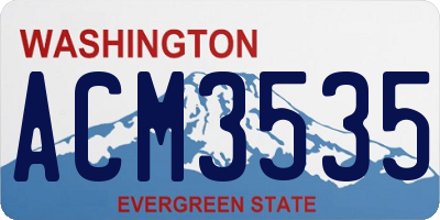 WA license plate ACM3535